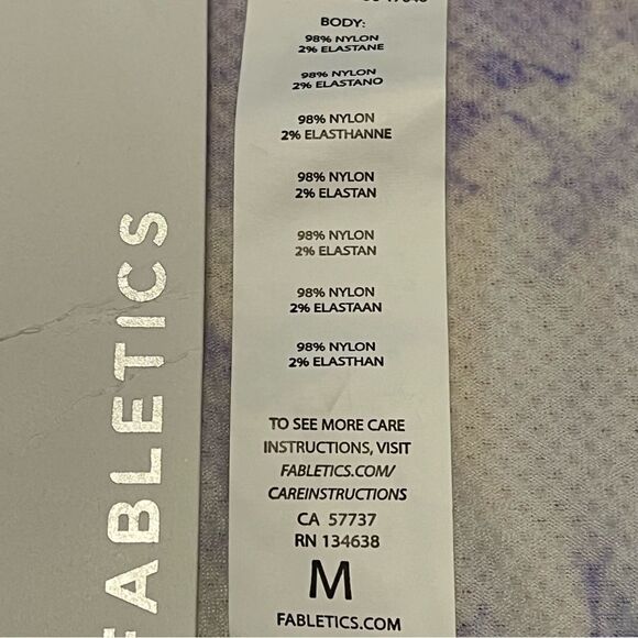 Fabletics Oula Tank Purple Blue Seamless Chafe Resistant Ultra Light M 8 NWT - Picture 9 of 15